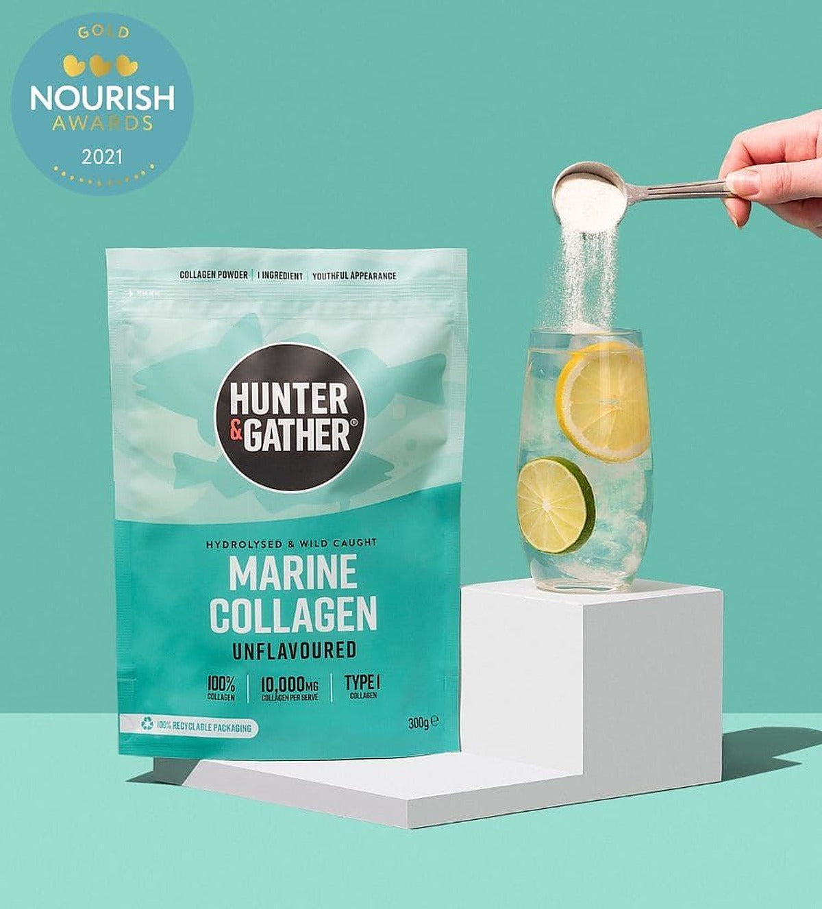 Hunter & Gather Marine Collagen Peptide Protein Powder Unflavoured 300g - image 3