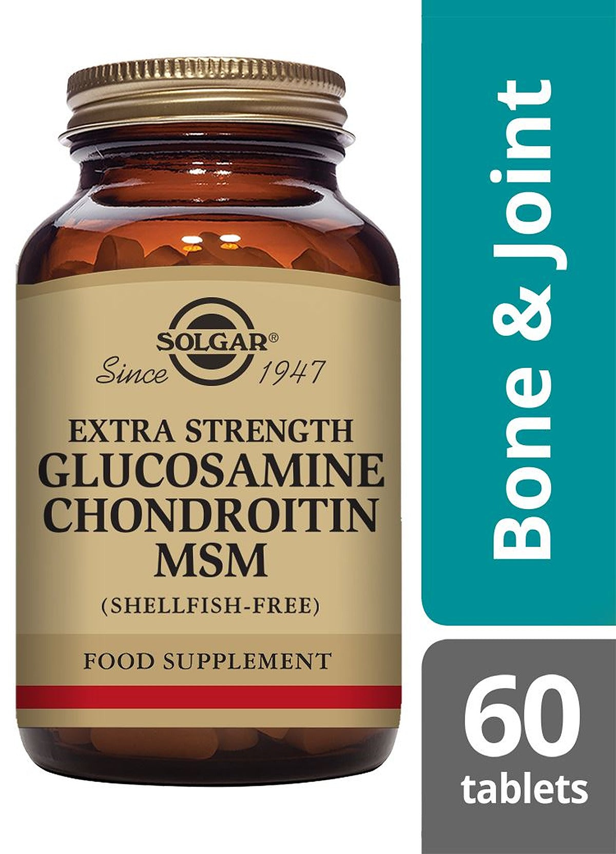 Solgar Extra Strength Glucosamine Chondroitin MSM - 60 Tablets - image 2