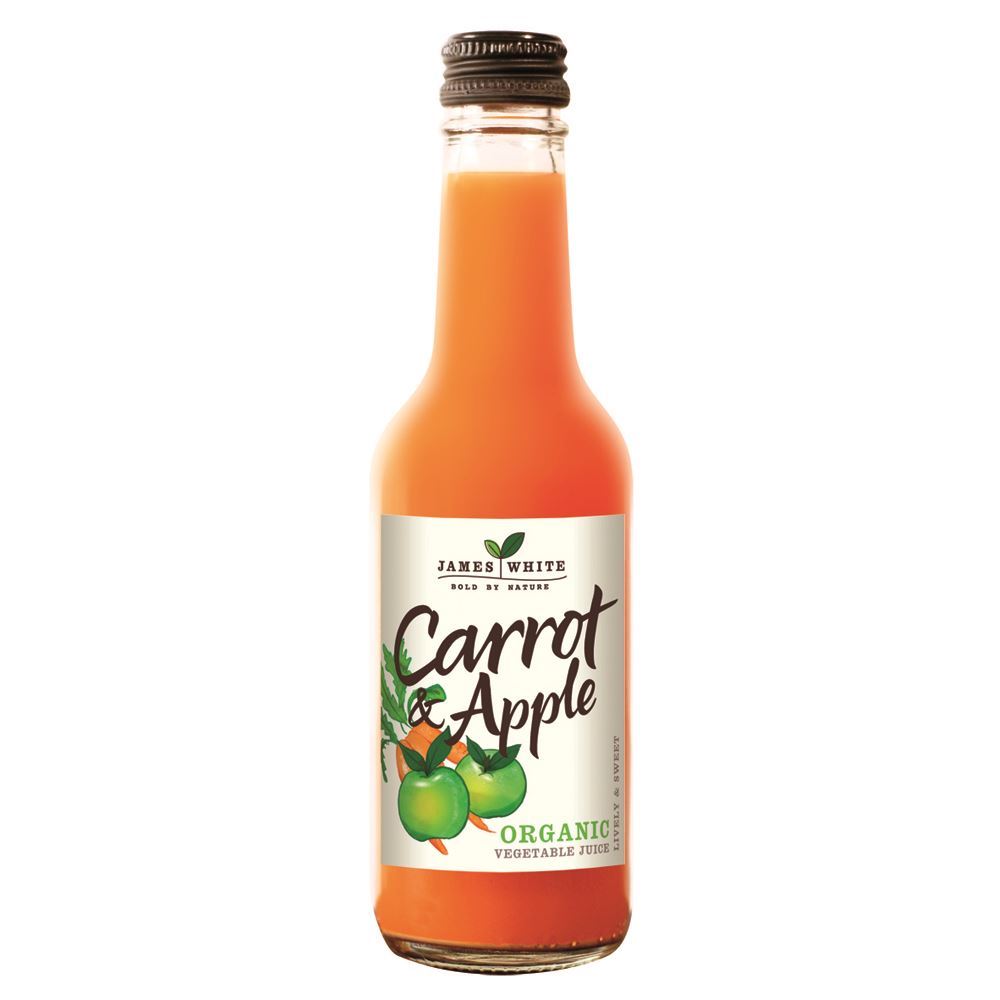 James White Organic Apple & Carrot 250ml - 6 Pack