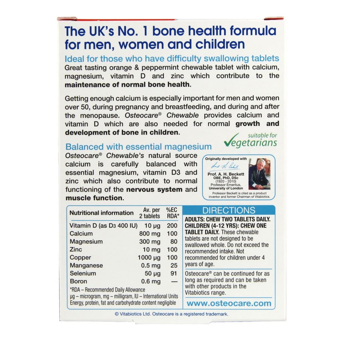 Vitabiotics Osteocare Chewable - 30 Tablets