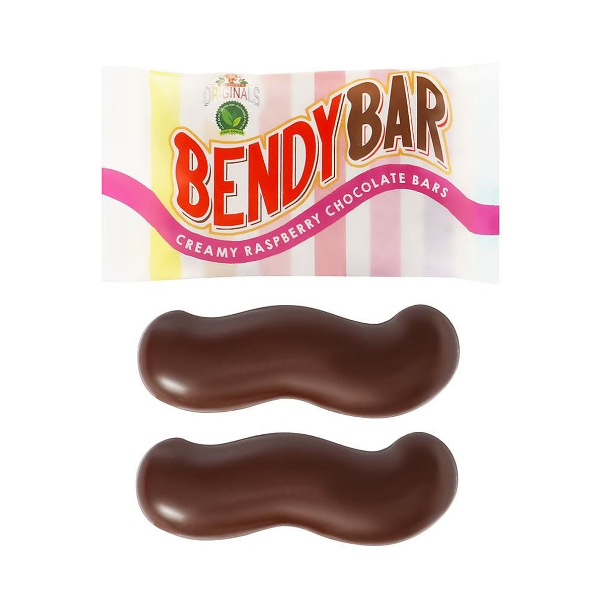 Catherine's Originals Bendy Bar Twin Vegan Choc Creamy Raspberry 50g - 5 Pack