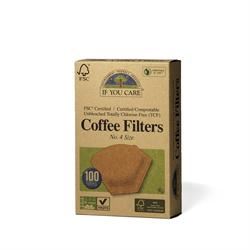 If You Care Coffee filters No.4 Large Unbleached 100 Filters