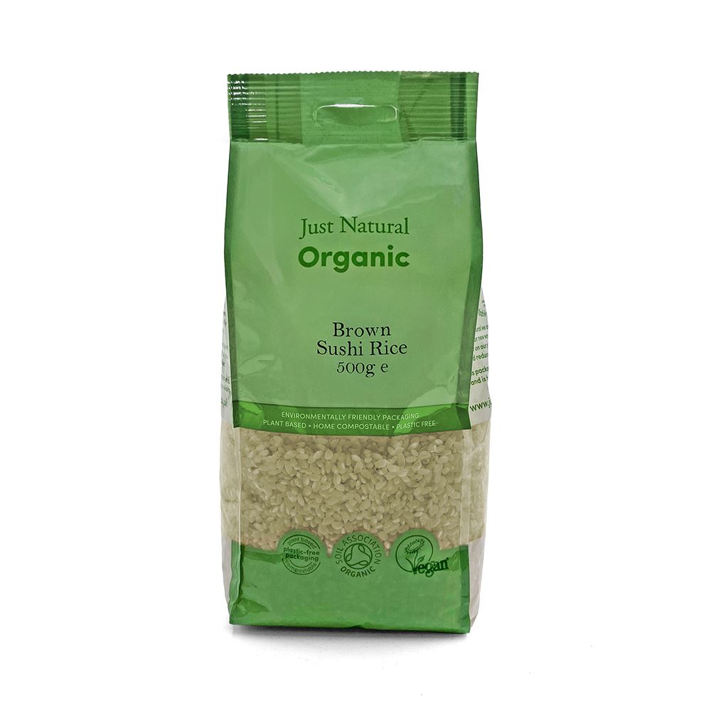 Just Natural Organic Organic Brown Sushi Rice 500g
