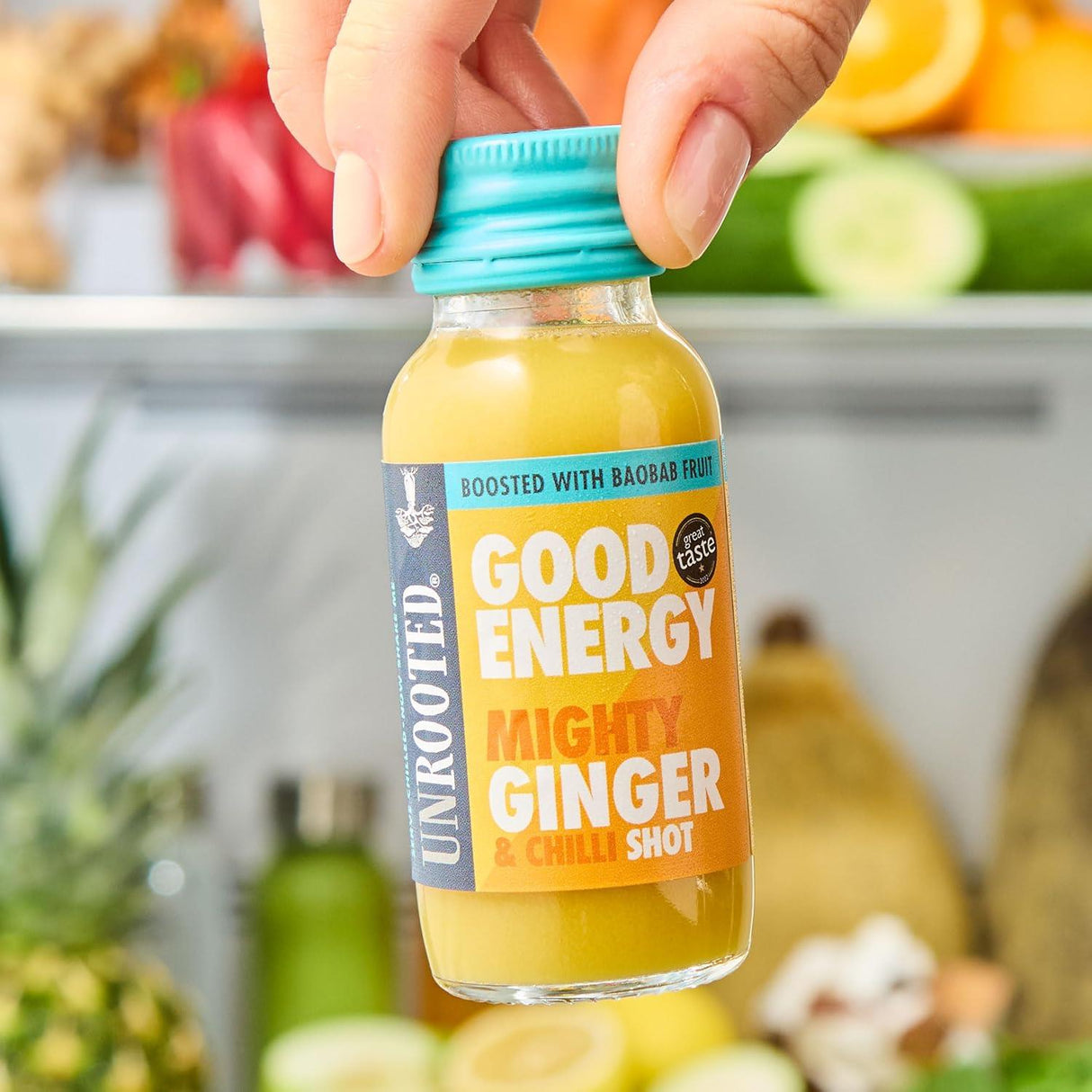 Unrooted Mighty Ginger Shot ginger & turmeric wake-up shot 60ml x 12