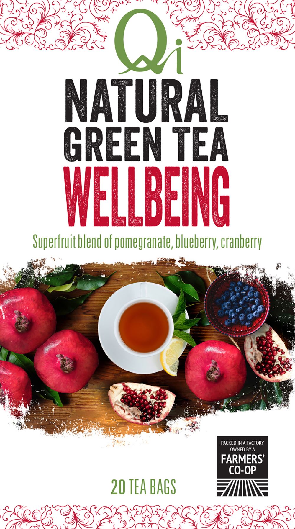 Qi Wellbeing Green Tea 40g 25 Tea bags
