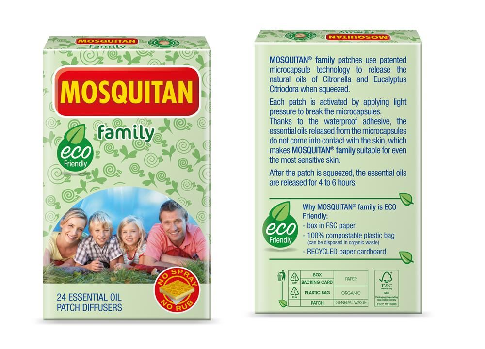 Mosquitan Squeeze & Stick Patches with Essential Oils 24 Patches