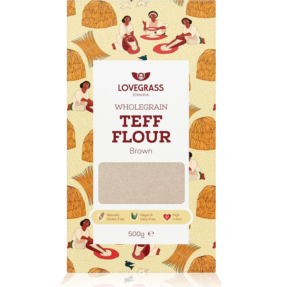 Lovegrass Ethiopia Wholegrain Brown Teff Flour 500g