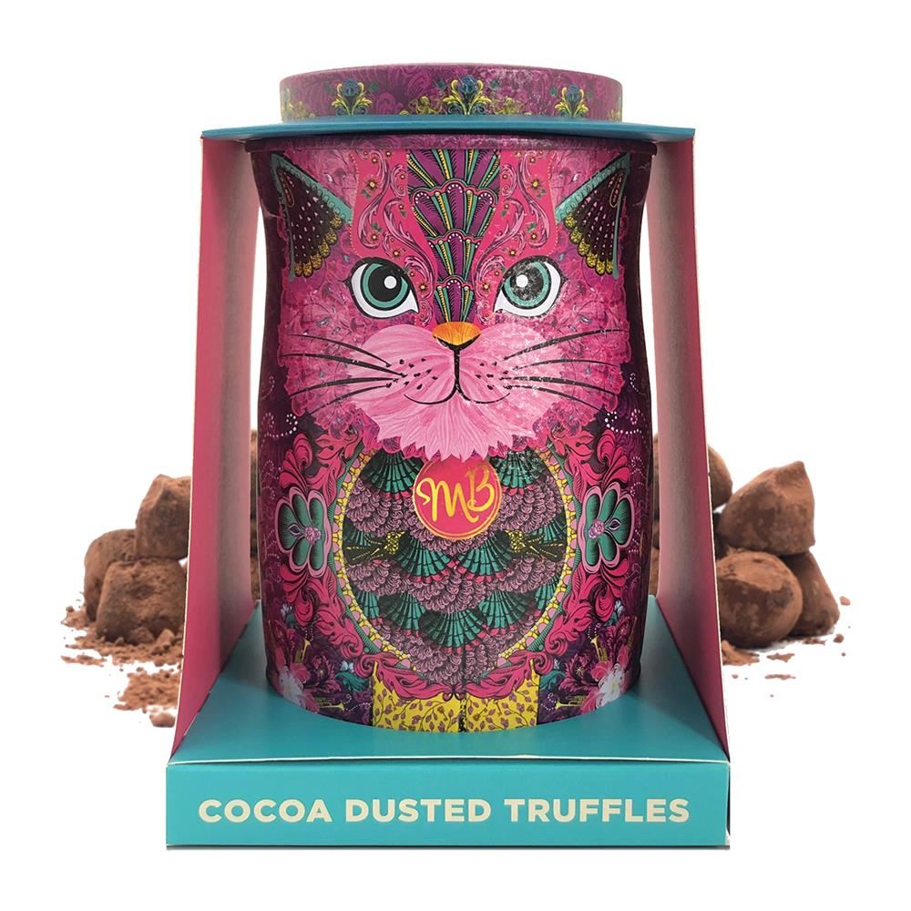 Monty Bojangles Persian Pink Choccy Scoffy Truffles LE Cat Tin 135g