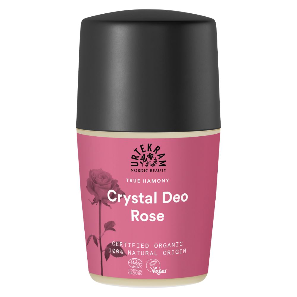 Urtekram Rose Crystal Deodorant Roll On 50ml Organic