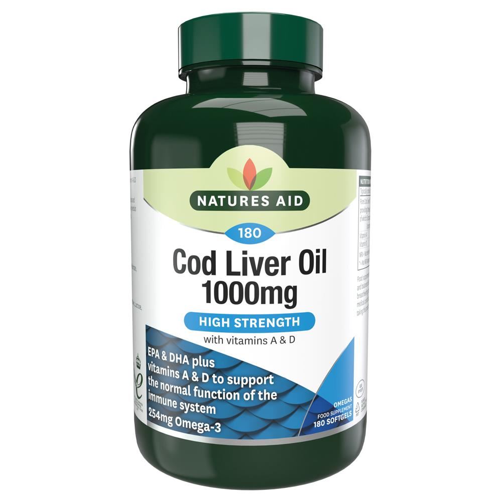 Natures Aid Cod Liver Oil 180 Capsules