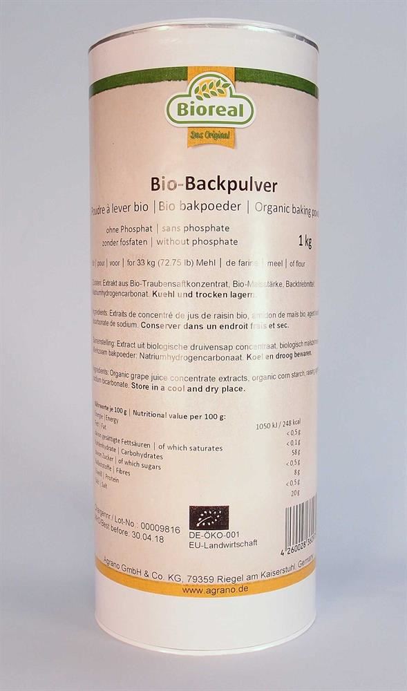 Bioreal BIOREAL Org. Baking Powder gluten-free 1kg (bakery size)