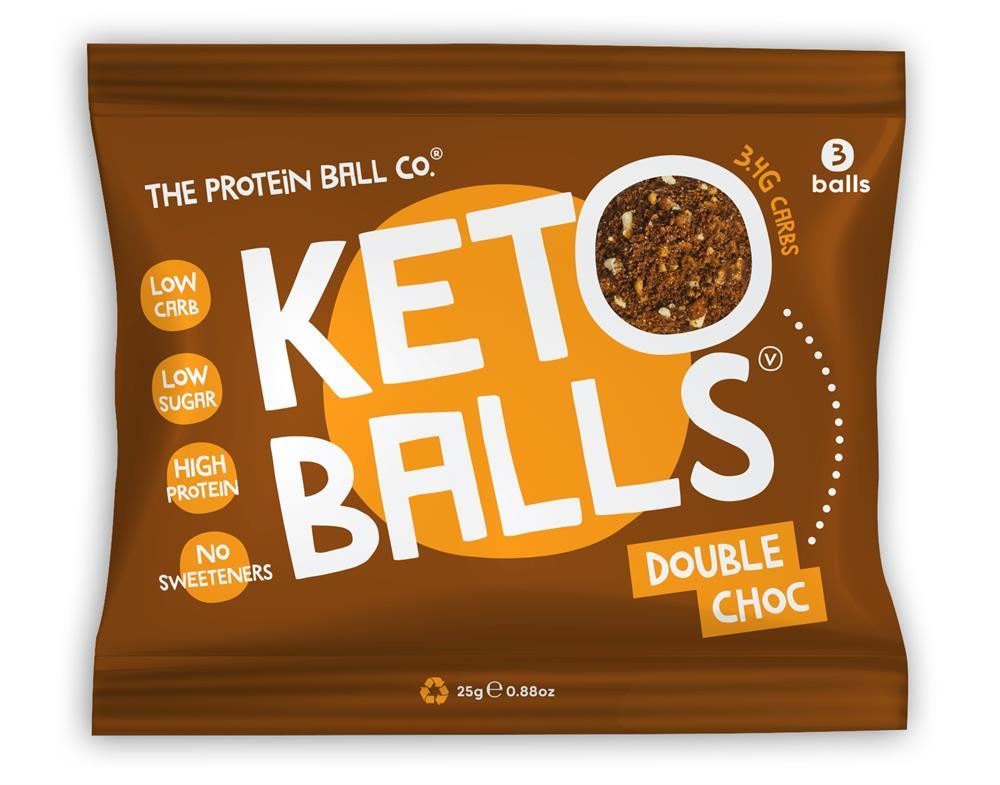 The Protein Ball Co Double Chocolate Keto Balls 25g - 20 Pack