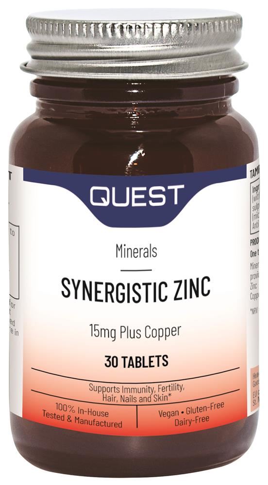 Quest SYNERGISTIC ZINC 15mg 30 Tablets