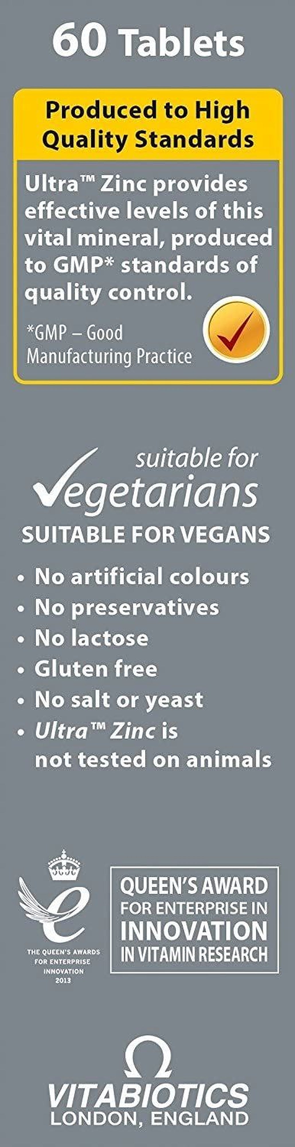 Vitabiotics Ultra Zinc 15mg with Copper - 60 Tablets - image 2