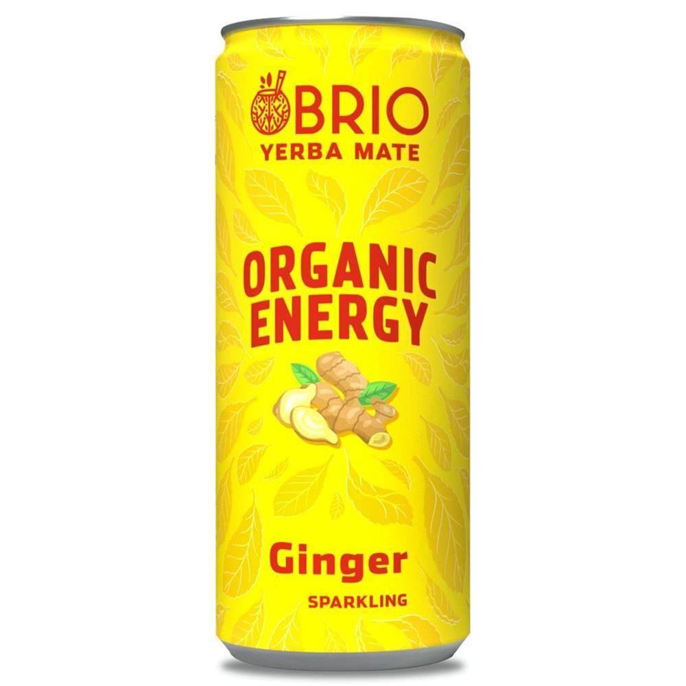Brio Mate Organic Energy Drink Ginger 250ml - 6 Pack