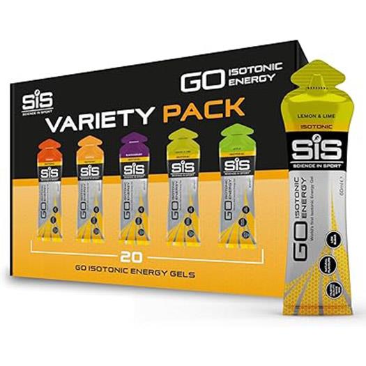 Science in Sport (SIS) GO Isotonic Gel Variety Pack - Pack of 20 x 60ml gels