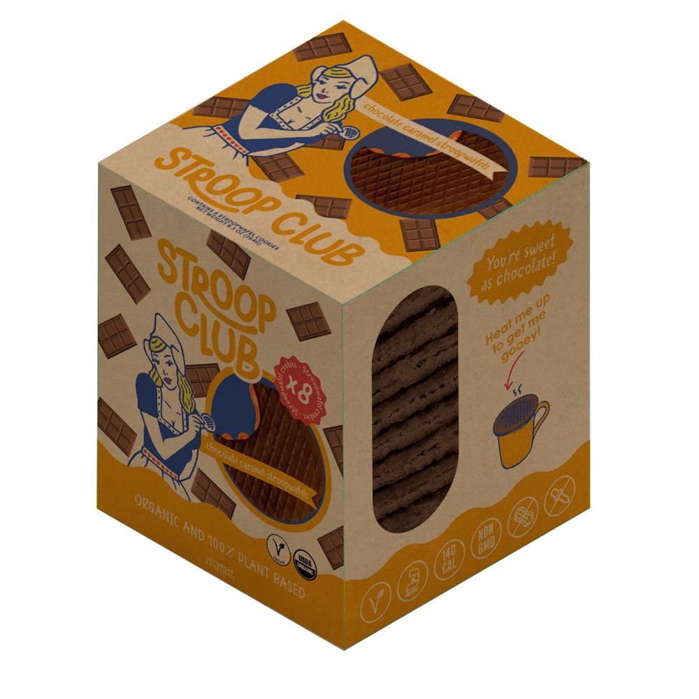 Stroop Club Plant Based Chocolate Caramel Stroopwafels 8-pack 264g