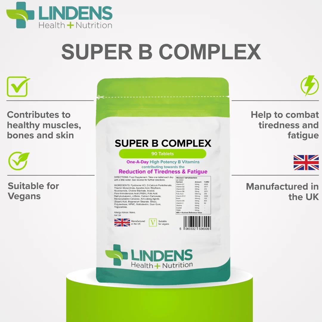 Lindens Super Vitamin B Complex - 90 Tablets - image 3
