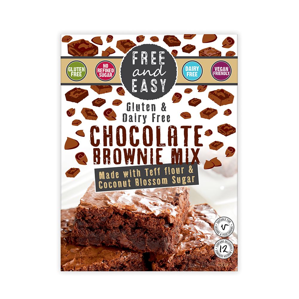 Free & Easy Gluten and Dairy Free Chocolate Brownie Mix 350g