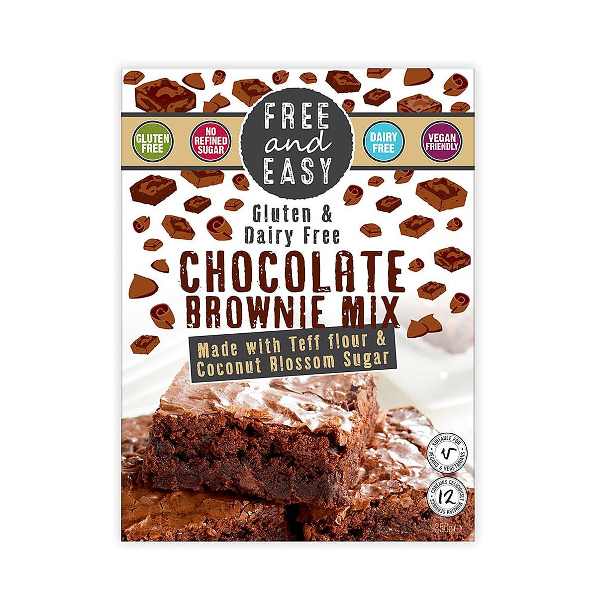 Free & Easy Gluten and Dairy Free Chocolate Brownie Mix 350g