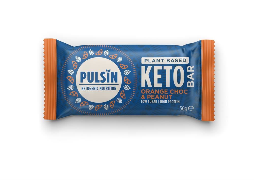 Pulsin Choc Orange & Peanut Keto Bar 50g - 18 Pack