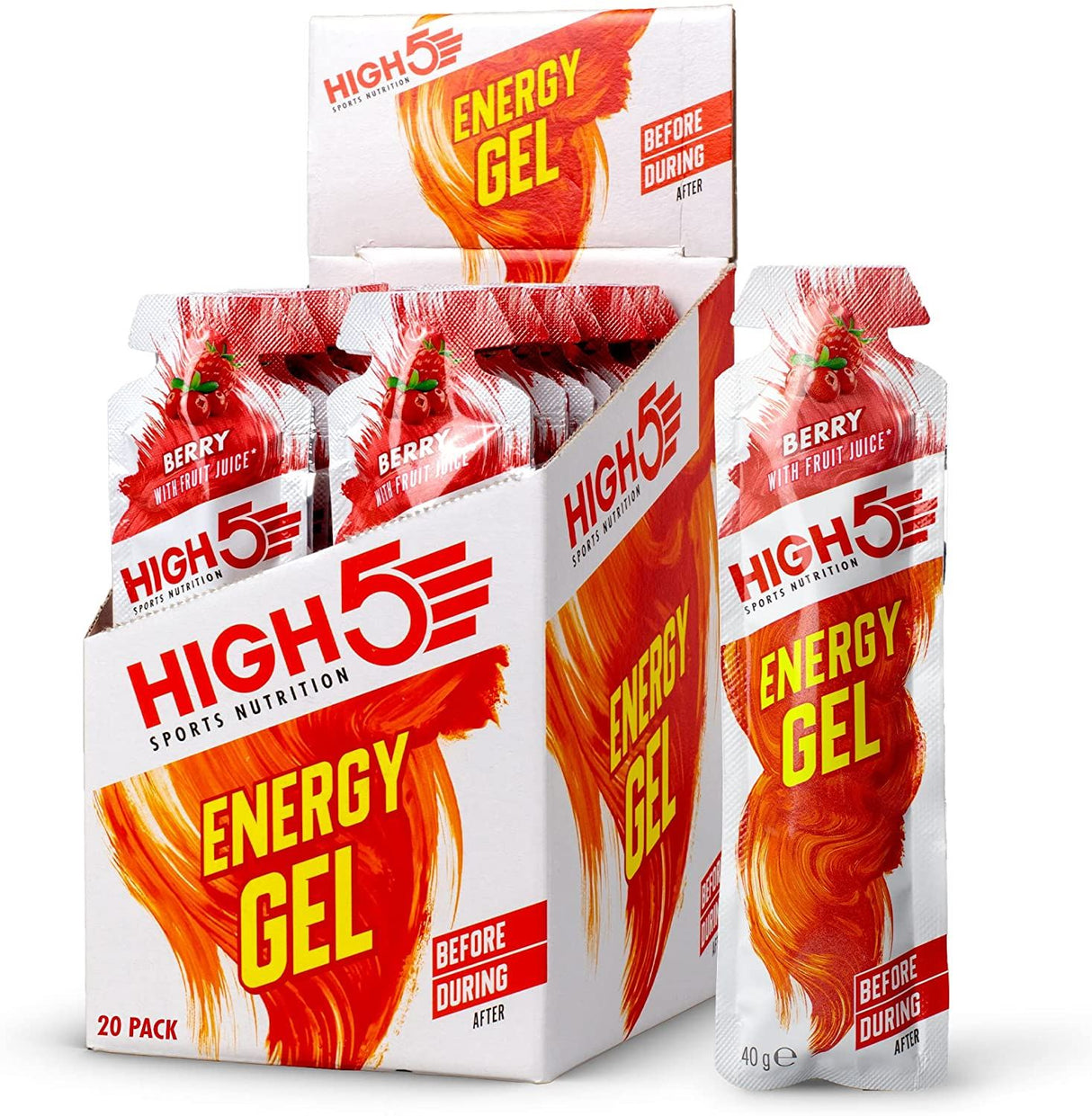 High 5 Energy Gel All Flavours - Pack of 20