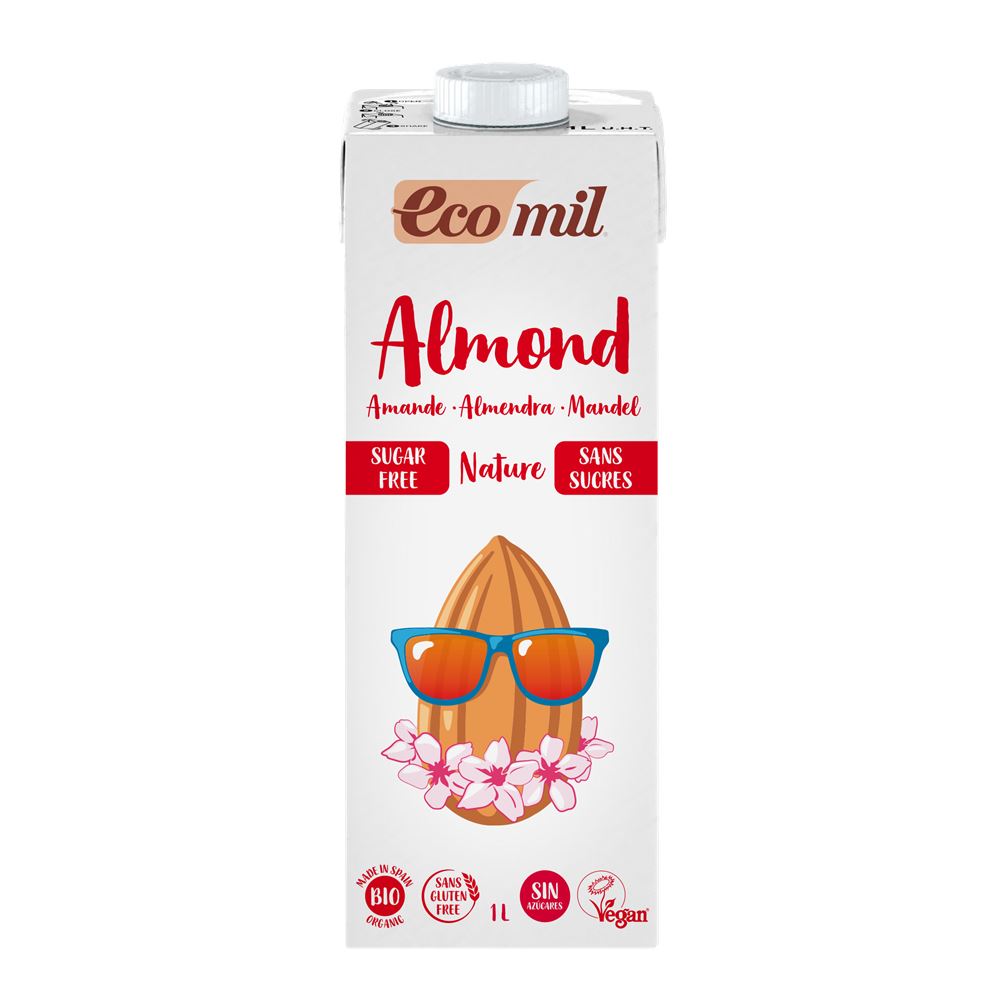 Ecomil Organic Almond Drink 6% Sugar Free 1L