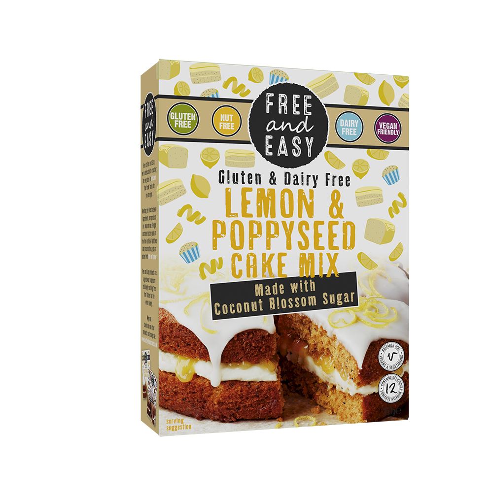Free & Easy Lemon & Poppyseed Free From cake mix 350g