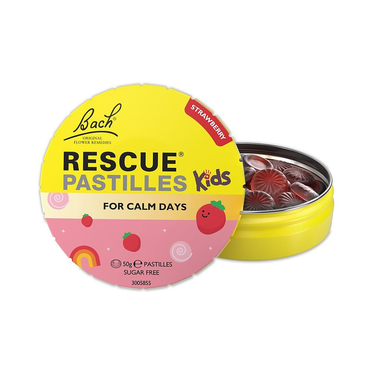 Rescue Kids Calming Pastilles in Strawberry Flavour 50g