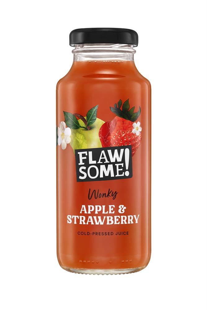 Flawsome! Apple & Strawberry Cold-Pressed Juice Glass 250ml