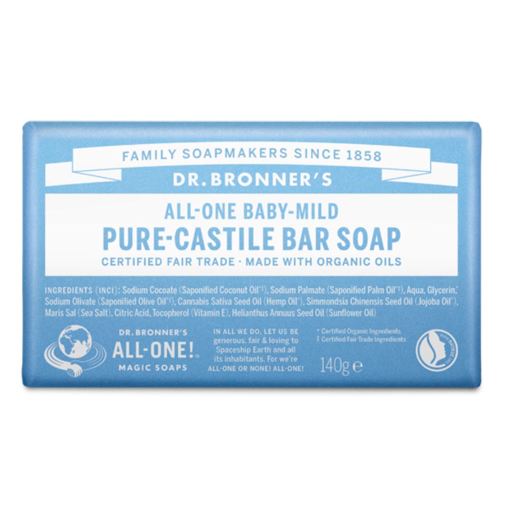 Dr Bronner's Pure Castile Bar Soap - 140g - All Scents