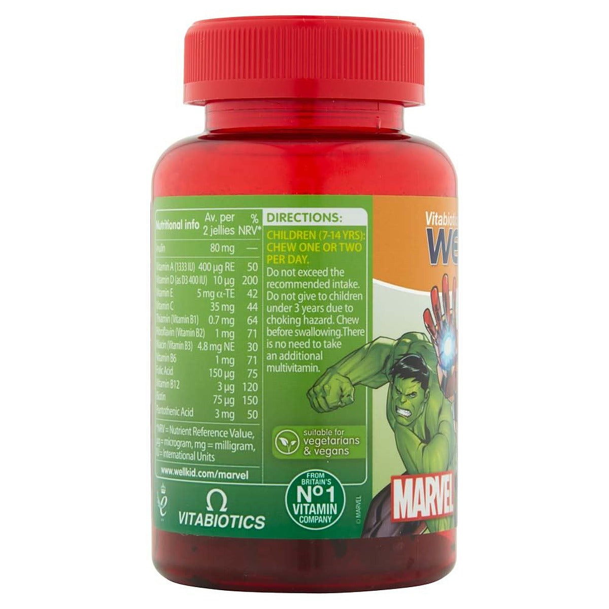 Vitabiotics WellKid Marvel Multi-Vitamin - 7-14yrs - 50 Soft Jellies - image 5