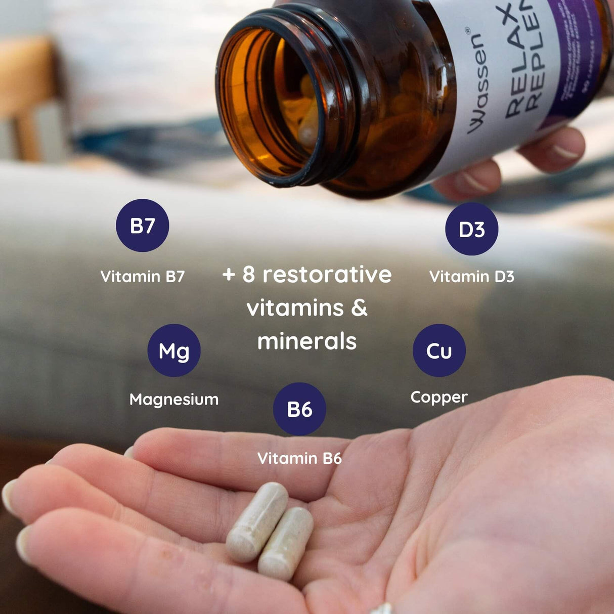 Wassen Relax & Replenish 90 Capsules