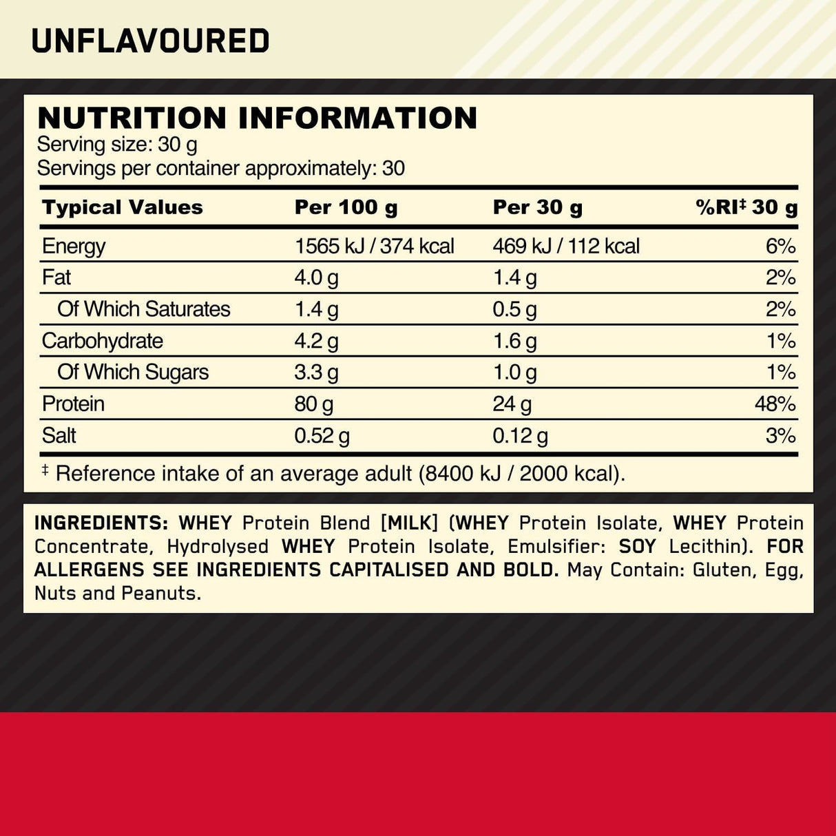 Optimum Nutrition Gold Standard 100% Whey Protein Powder - 900g/2.2kg/4.5kg