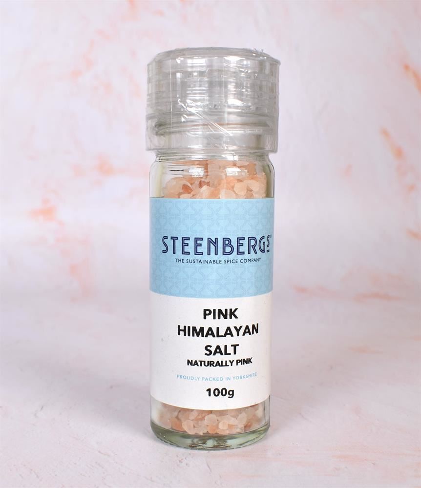 Steenbergs Pink Himalayan Salt in Grinder Jar 100g - 6 Pack