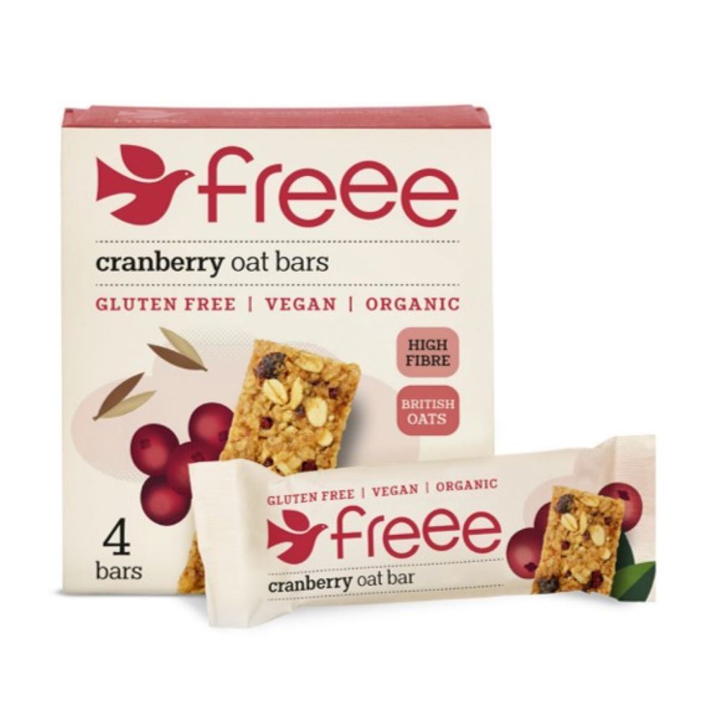 Doves Farm Organic Cranberries And 100% Wholegrain Oats Bars 4x35g - 7 Pack