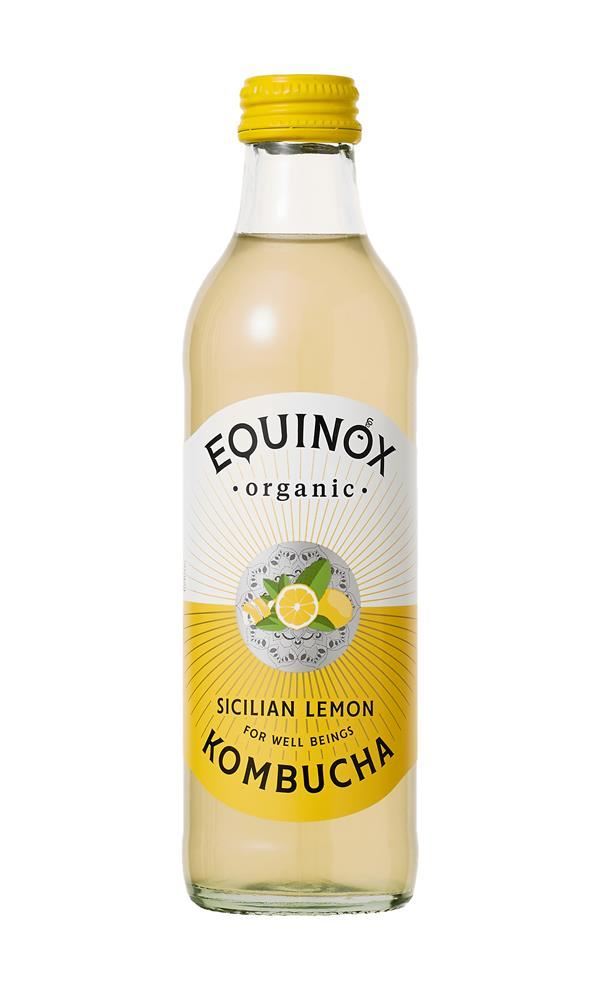 Equinox Kombucha Equinox Sicilian Lemon Kombucha 275ml - 12 Pack