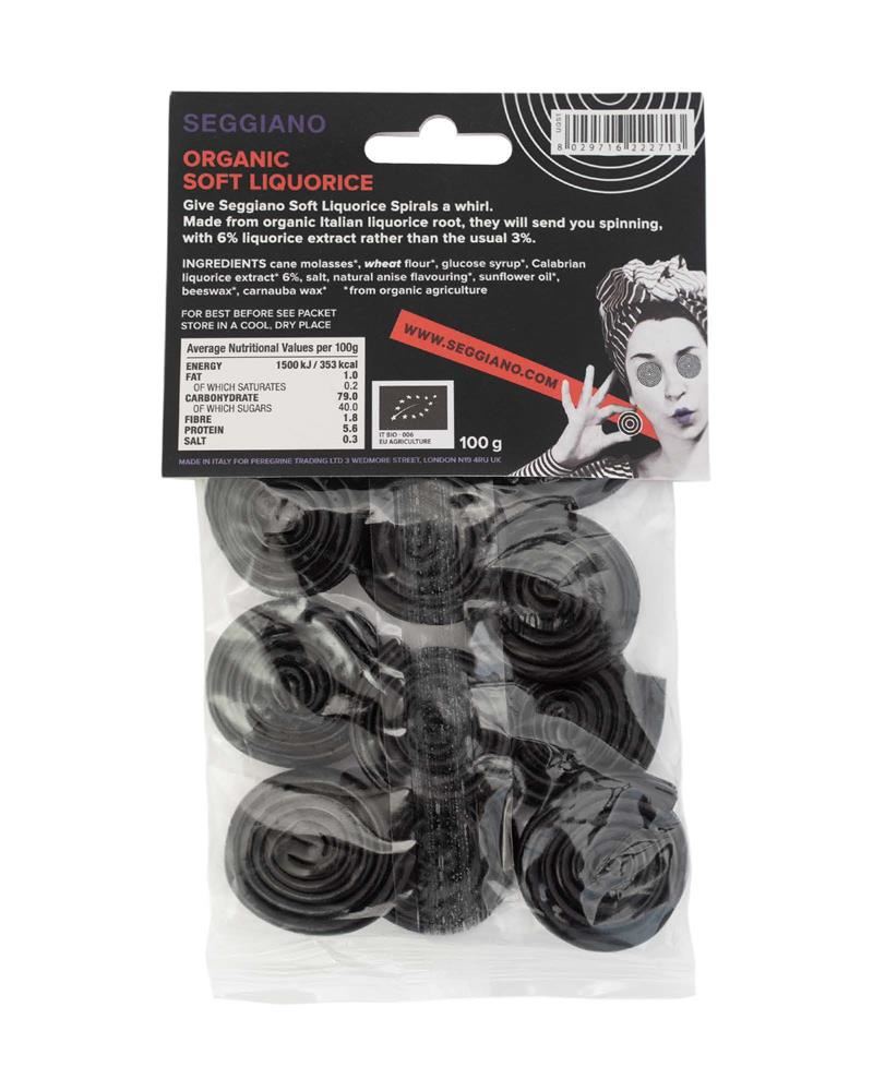 Seggiano Organic Liquorice Spirals 100g - 20 Pack