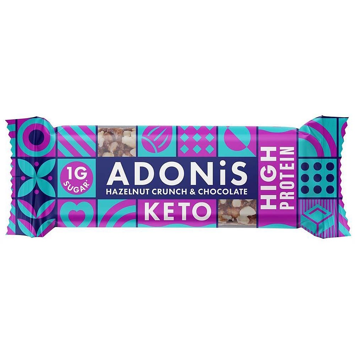 Adonis Hazelnut & Choc Protein Bar 45g - 16 Pack