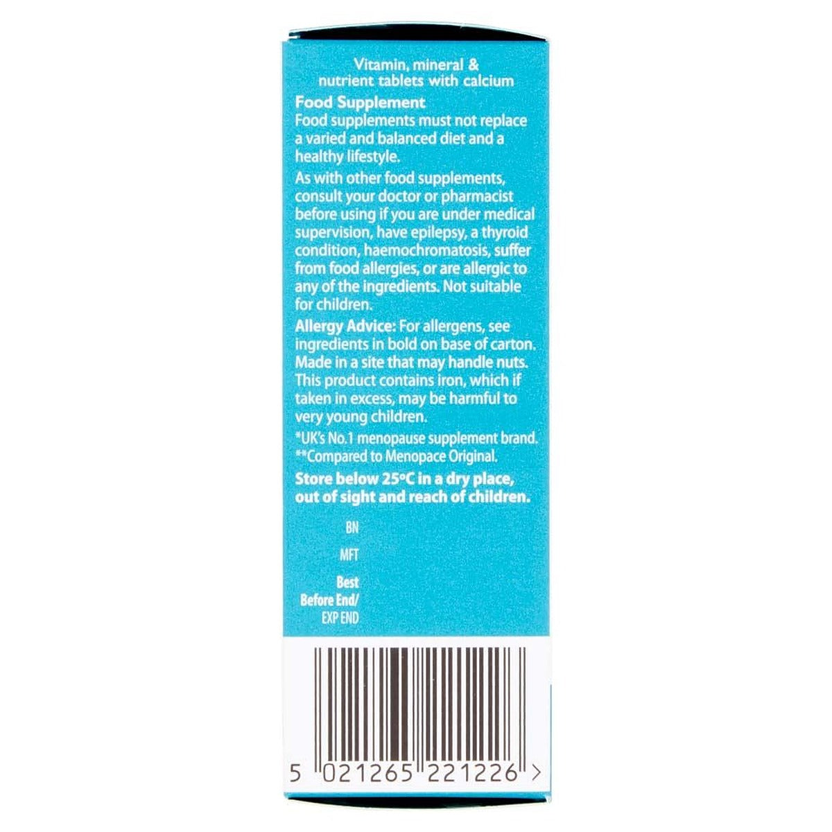 Vitabiotics Menopace Calcium - 60 Tablets - image 3