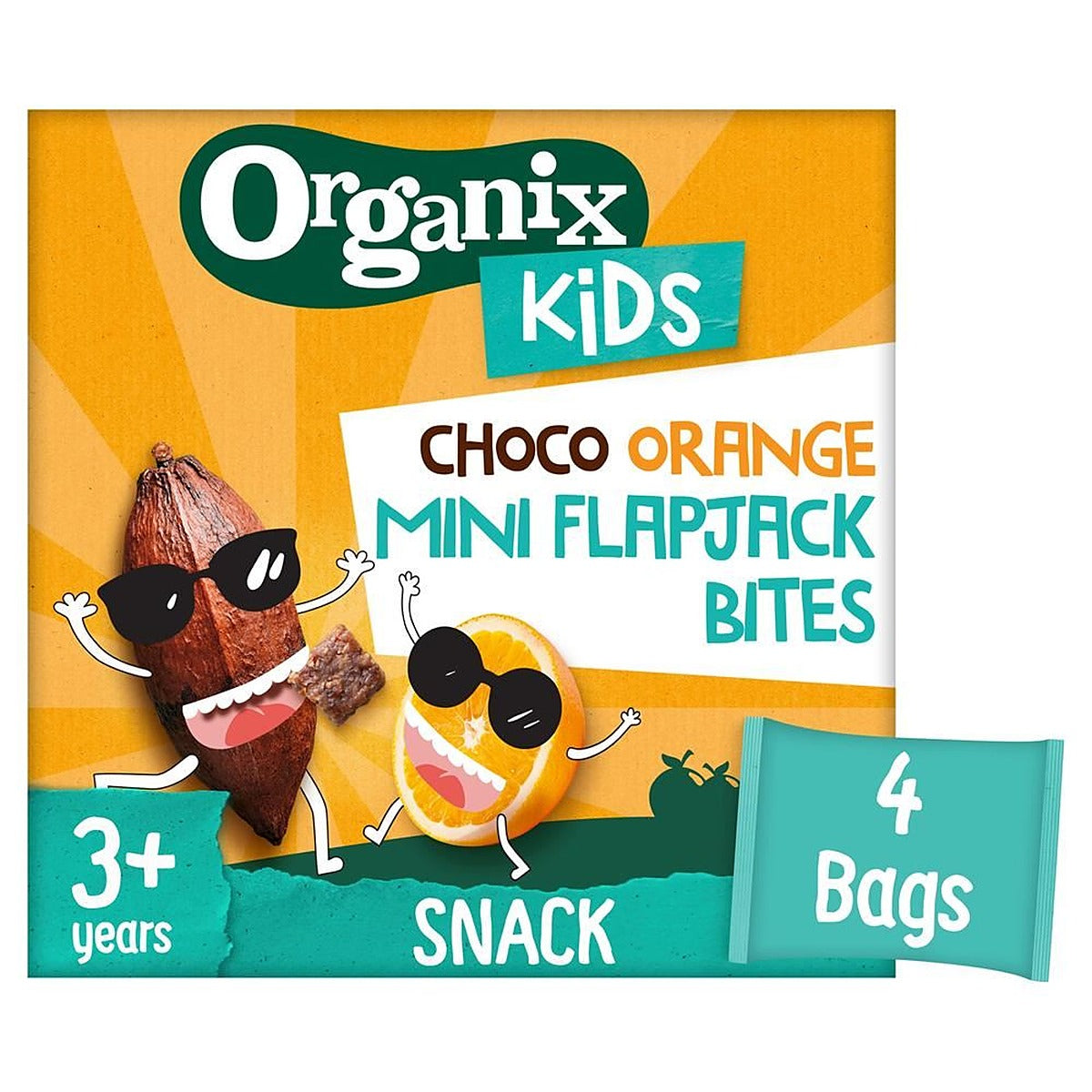 Organix KIDS Crazy Choco Orange Mini Flapjack Bites 4 x 23g