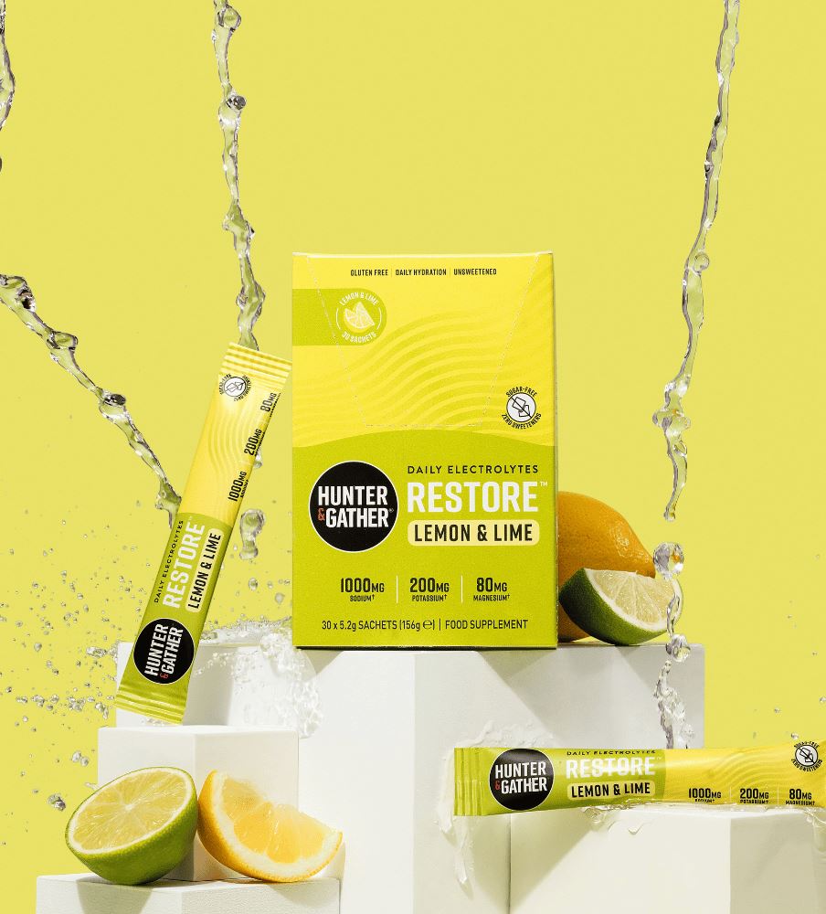 Hunter & Gather Restore Lemon & Lime Electrolyte Sachets 30 x 5.21g per pack