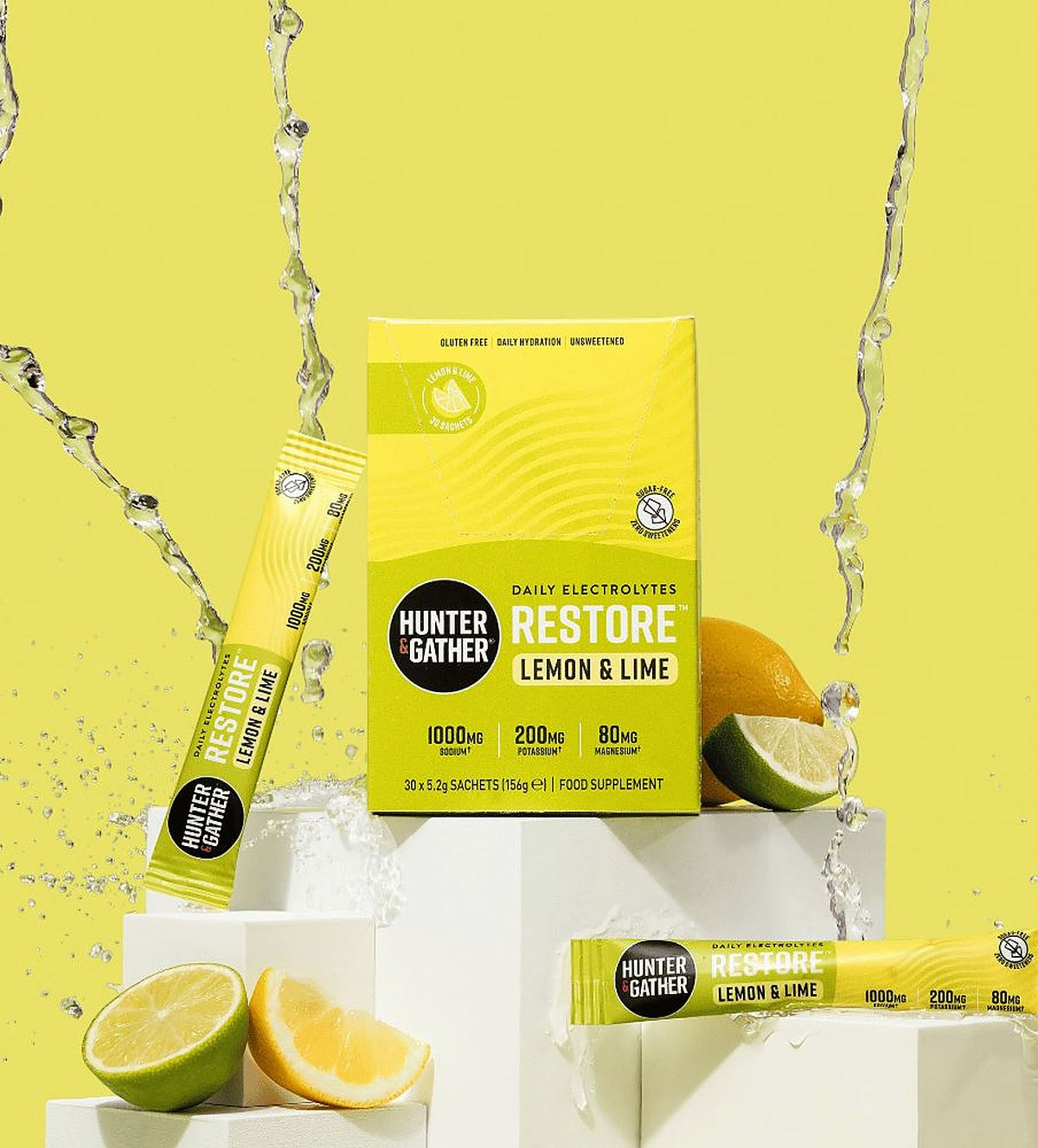 Hunter & Gather Restore Lemon & Lime Electrolyte Sachets 30 x 5.21g per pack - image 9