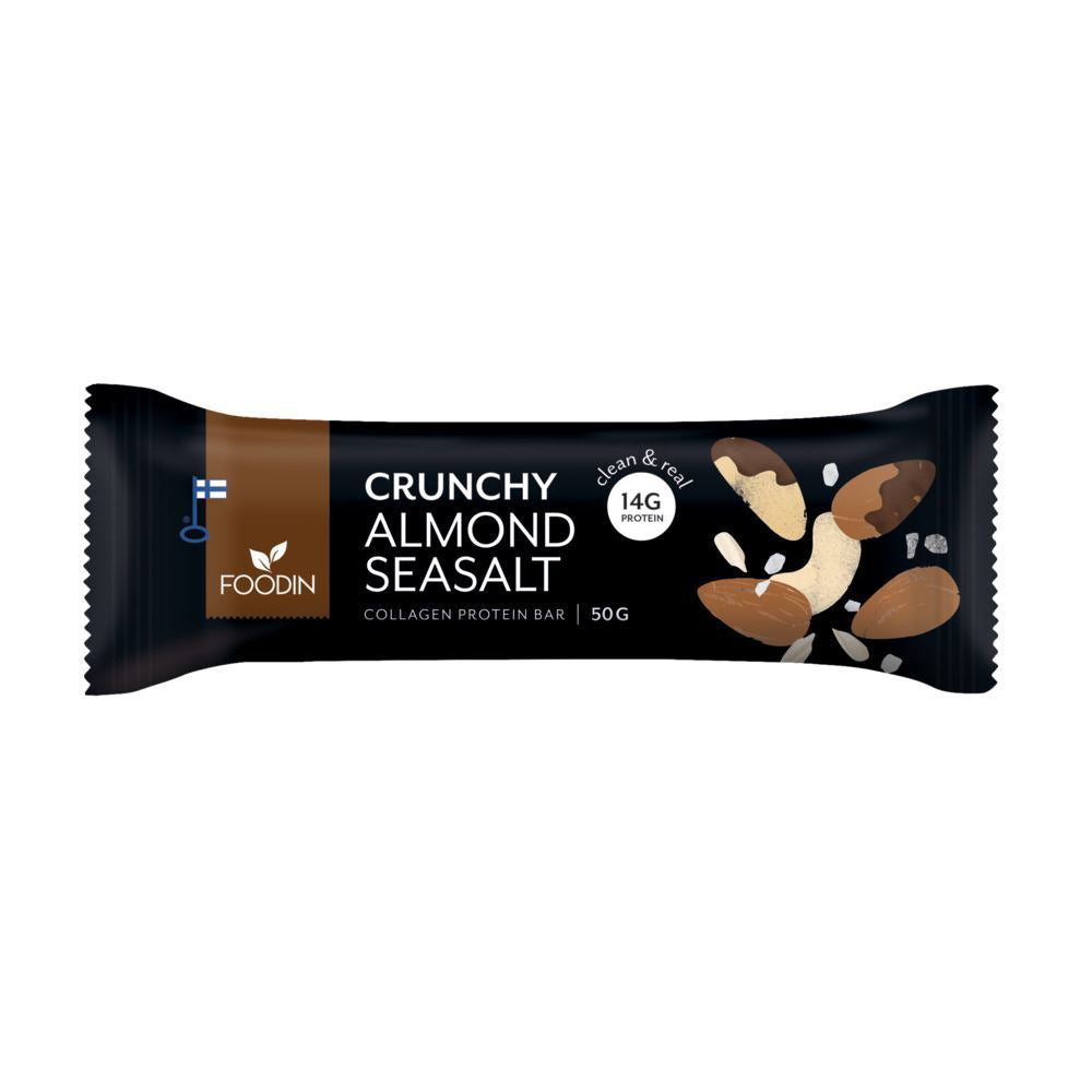 Foodin Collagen Protein Bar Almond Sea Salt 50g - 12 Pack