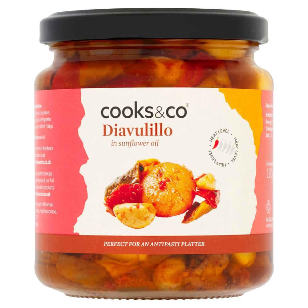 Cooks and Co Cooks & Co Diavulillo - Mixed Spicy Vegetables in Oil 280g