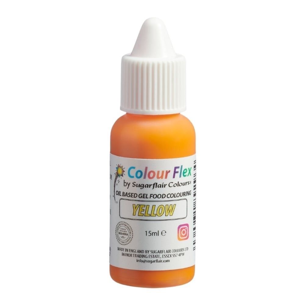Sugarflair Colour Flex Oil Based Food Colouring Gel 15ml - All Colour