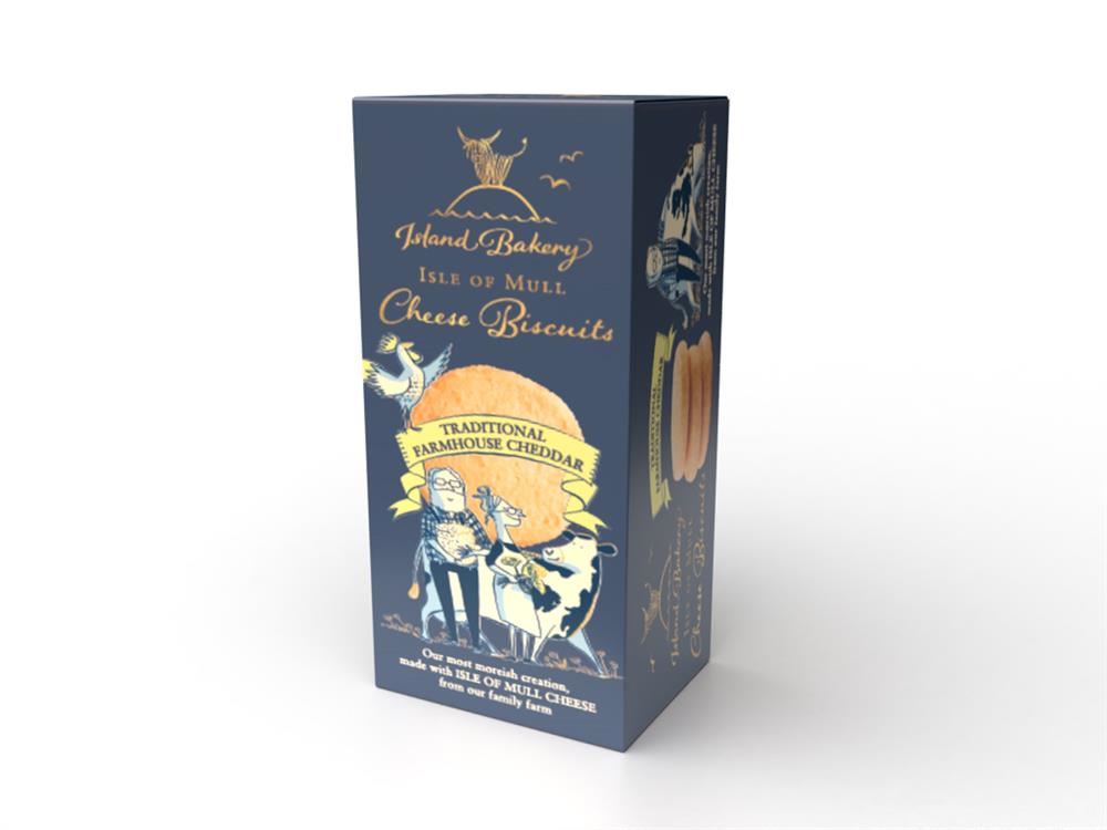 Island Bakery Isle of Mull Cheese Biscuits Traditional Farmhouse Cheddar 100g