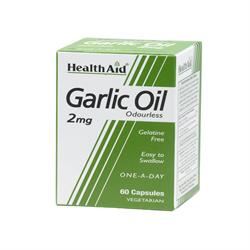 HealthAid Garlic Oil 2mg (odourless) 60 Vegicaps