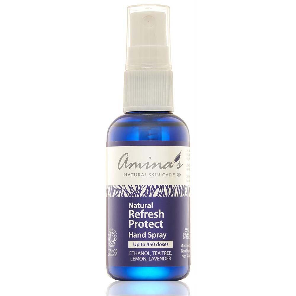 Amina's Natural Skincare Organic Refresh & Protect Hand Spray 50ml