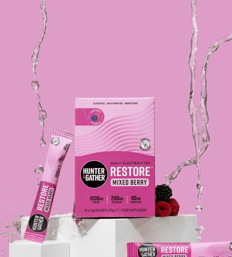 Hunter & Gather Restore Mixed Berries Electrolyte Sachets 30 x 5.8g per pack